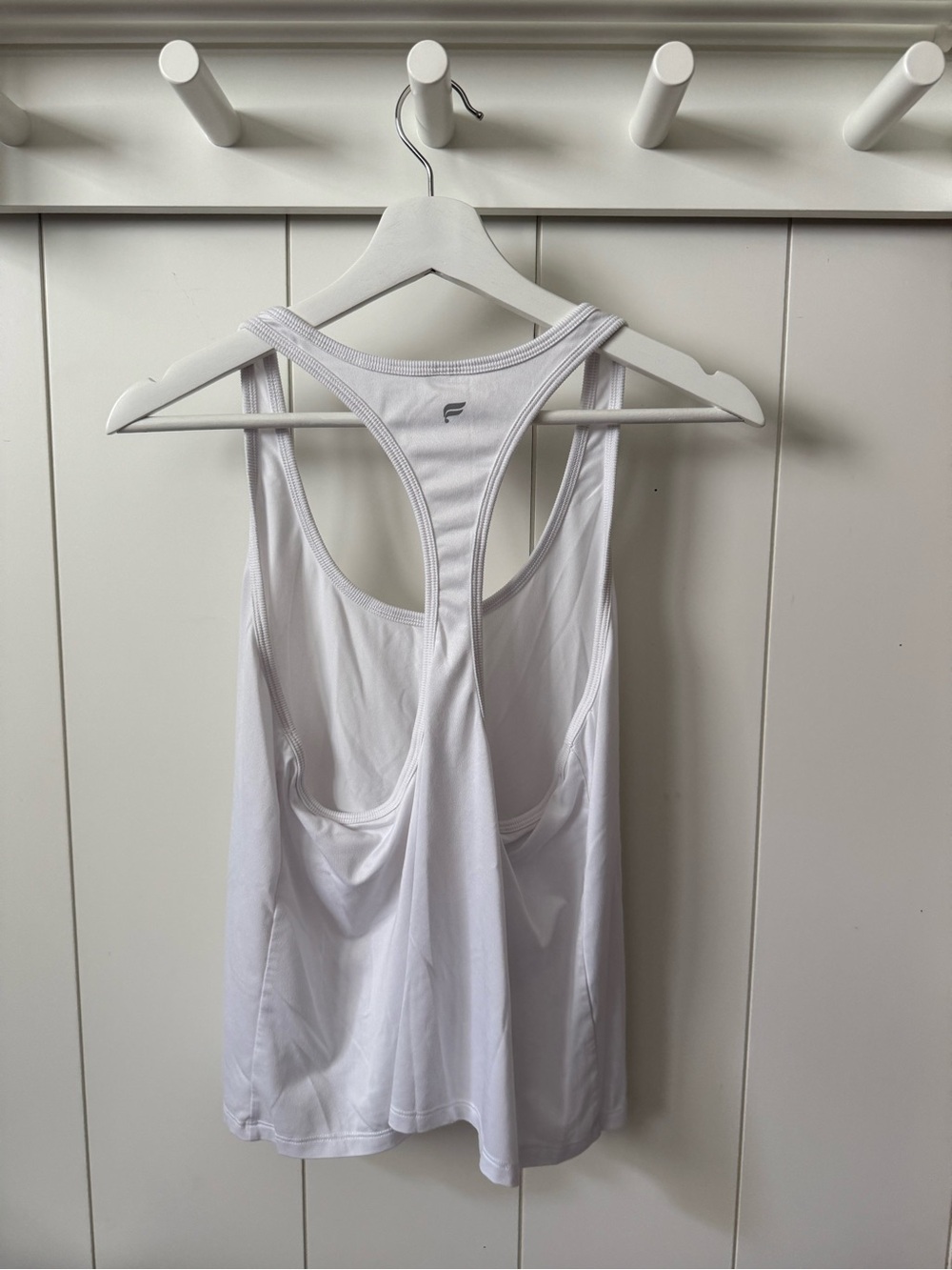 Fabletics White Racerback Athletic Tank
